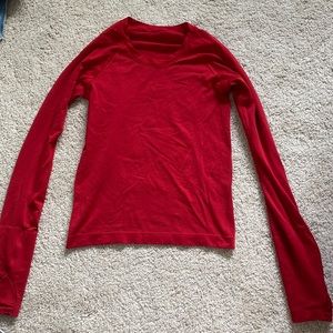 Red Lululemon long sleeve